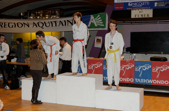 podium-lucas-taekwondo-aquitaine