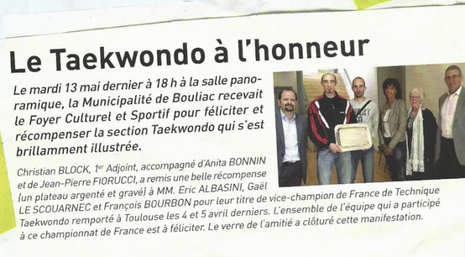 Le Taekwondo à l’honneur sur Bouliac – Bordeaux